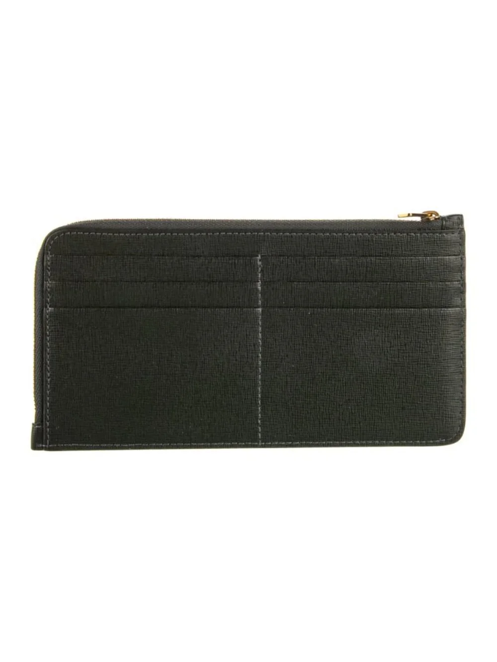 New Mansur Gavriel Grained Calfskin Leather Zip Card Holder Sand Wallet NWT